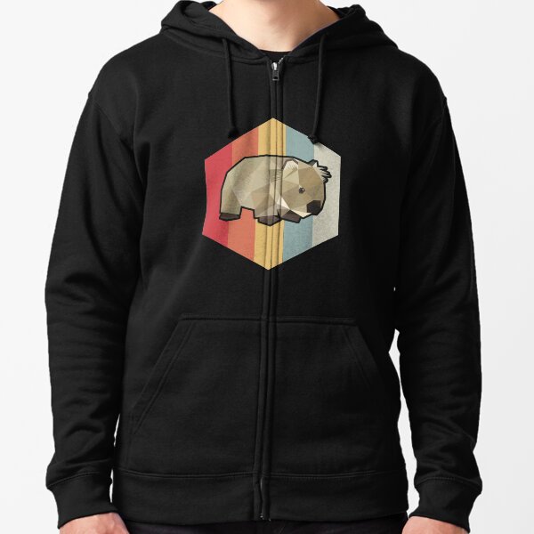 Funny Wombat Gift Zipped Hoodie