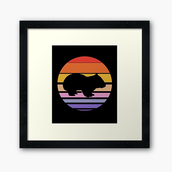 Funny Wombat Gift Framed Art Print