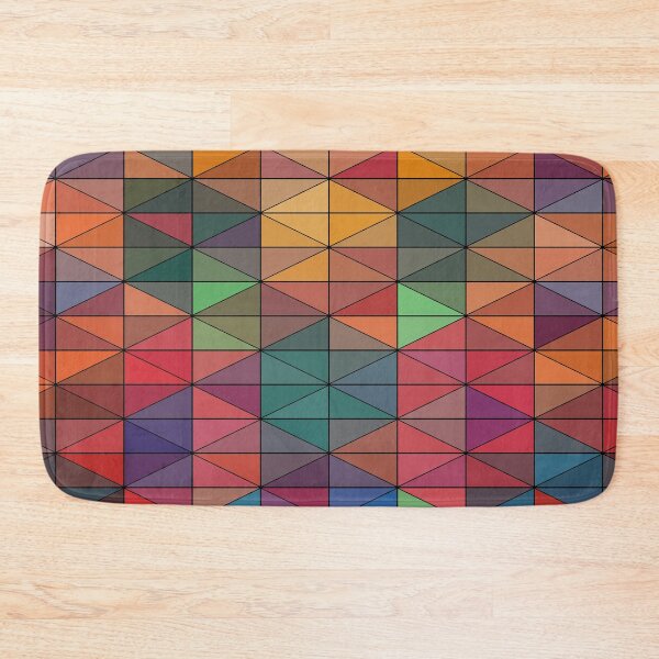 Item preview, Geometric patchwork shapes triangles colorful multicolor modern designed and sold by fuzzyfox.