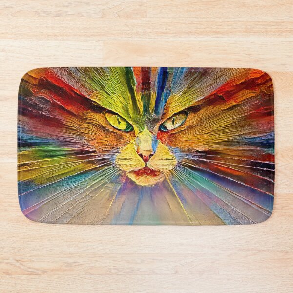 Item preview, Abstract cat digital painting designed and sold by blackhalt.
