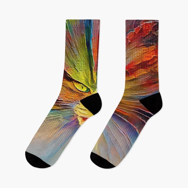Item preview, Abstract cat digital painting designed and sold by blackhalt.