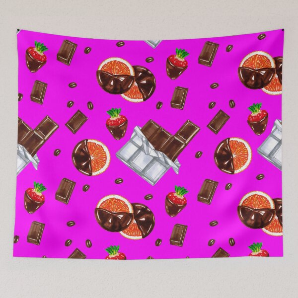 Item preview, Fruits, chocolate, coffee seeds pattern. designed and sold by Colibri77.