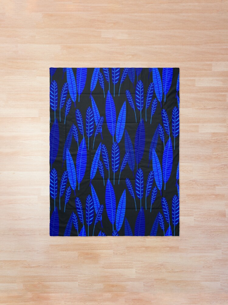 Alternate view of Neo Tropical - Night Garden Comforter