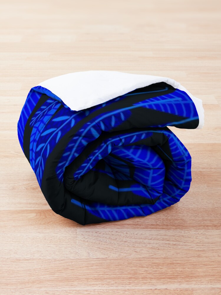 Alternate view of Neo Tropical - Night Garden Comforter