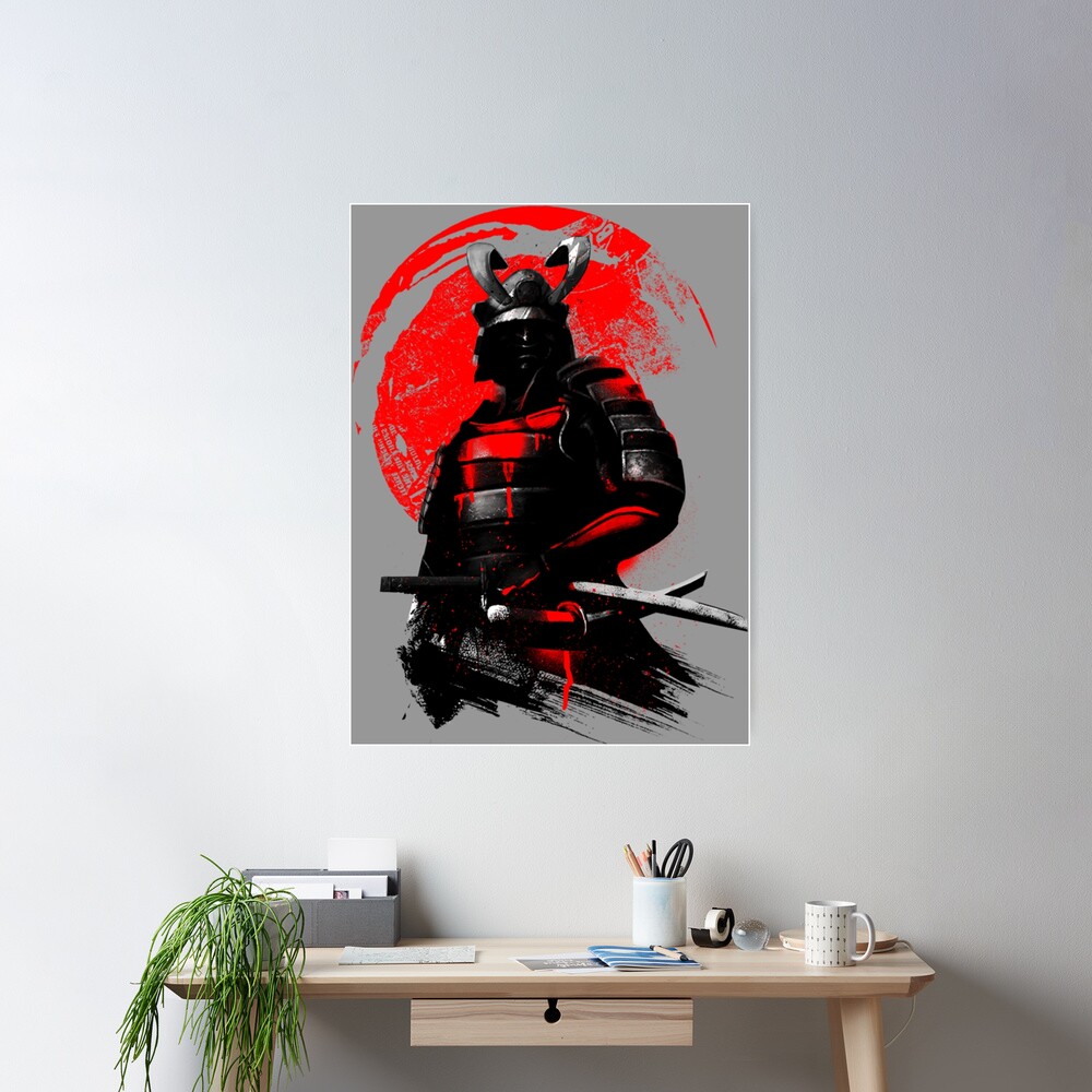 Japanese Red Samurai Warrior