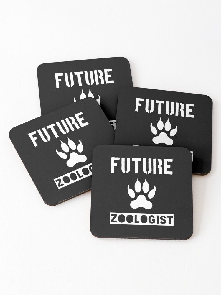 Future Zoologist In Progress Funny Zoology Gift Zoologist Terraria Gift Coasters Set Of 4 By Essakhi12 Redbubble