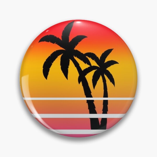 Item preview, Outrun sunset palm trees designed and sold by LauraBarnesArt.