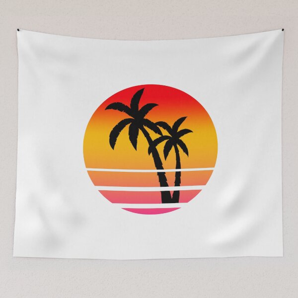 Item preview, Outrun sunset palm trees designed and sold by LauraBarnesArt.