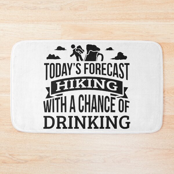 Item preview, Today's Forecast Hiking With A Chance Of Drinking Funny Gift Idea Adult Fun Saying Holiday Shirt designed and sold by Orange Pieces.