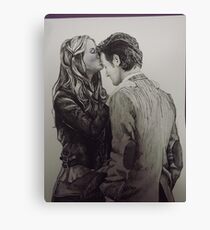 Amy Pond and the Doctor full drawing Canvas Print