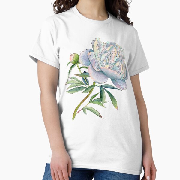 Item preview, Peony in watercolor and ink by farrahdelle designed and sold by coconut ice cream.