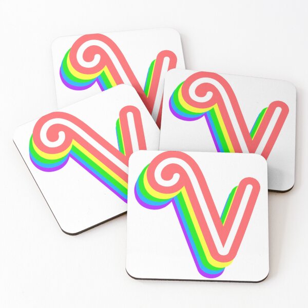 Item preview, Funky Rainbow Letter V designed and sold by everything4eva.