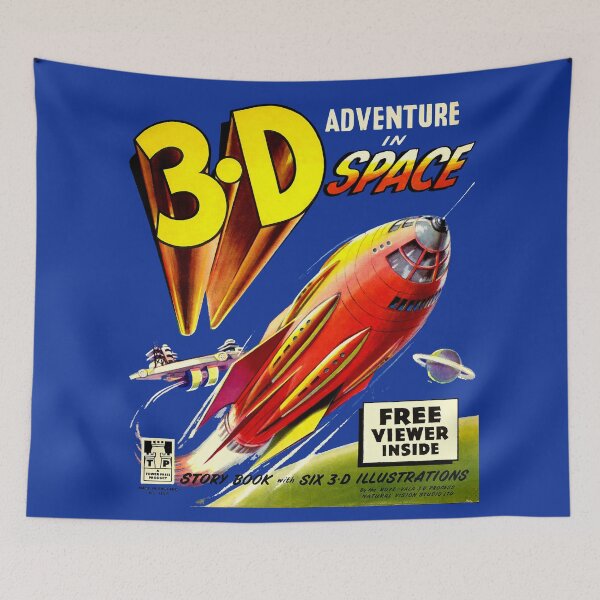 Item preview, 3-D ADVENTURE IN SPACE designed and sold by ThrowbackAds.