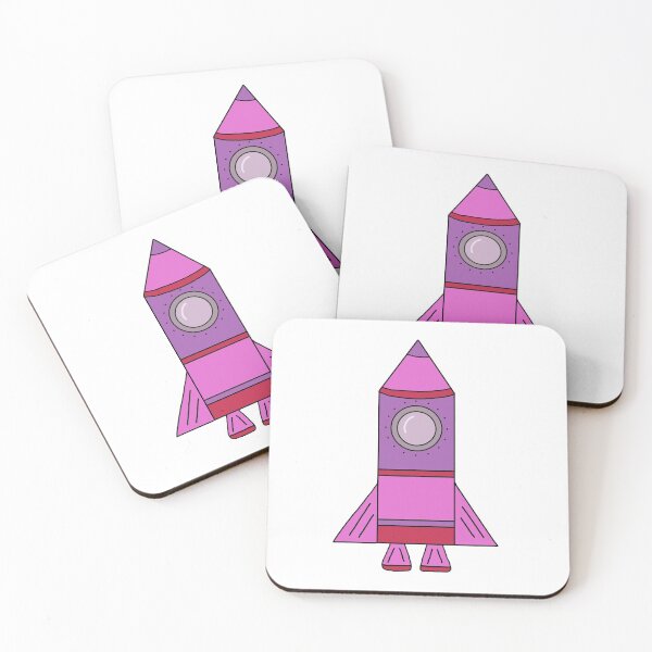 Item preview, Cute Pink Rocket Ship Pattern designed and sold by OneLook.