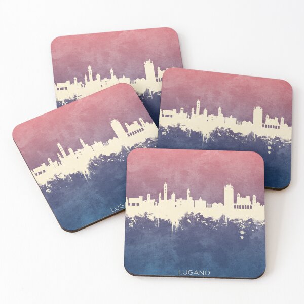 Item preview, Lugano Switzerland Skyline designed and sold by ArtPrints.