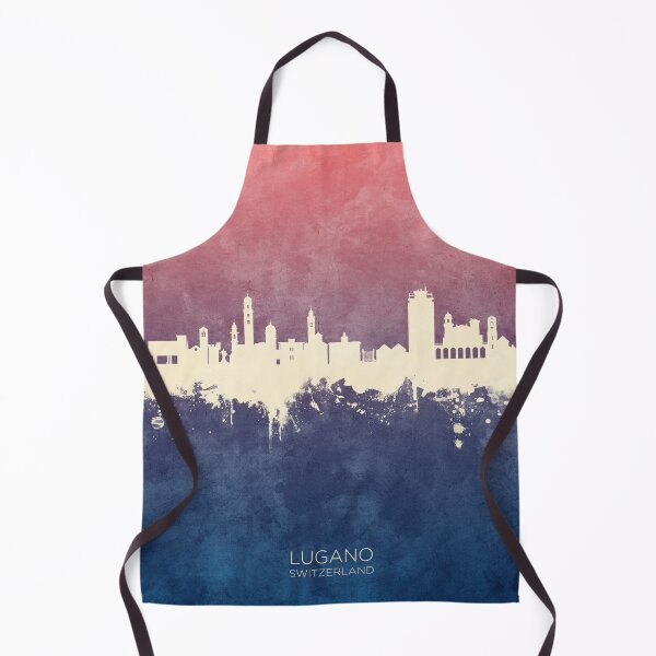 Item preview, Lugano Switzerland Skyline designed and sold by ArtPrints.