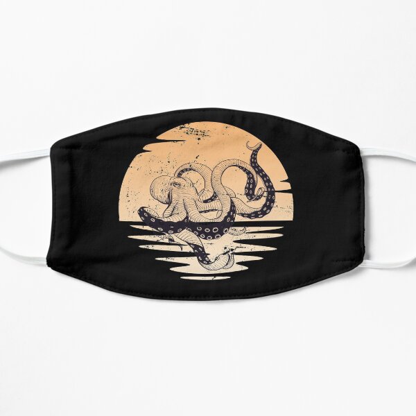 Sunset octopus Flat Mask