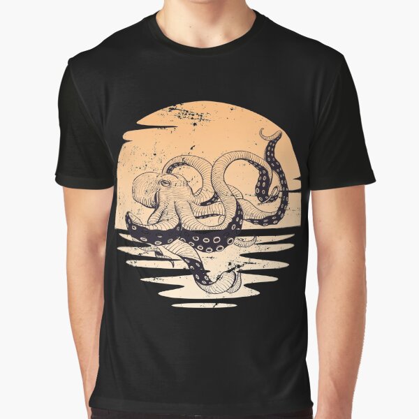 Sunset octopus Graphic T-Shirt