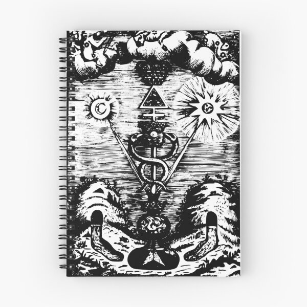 Item preview, Alchemy Hermetic Triumph Caduceus Occult Emblem Sun Moon Serpent designed and sold by h44k0n.