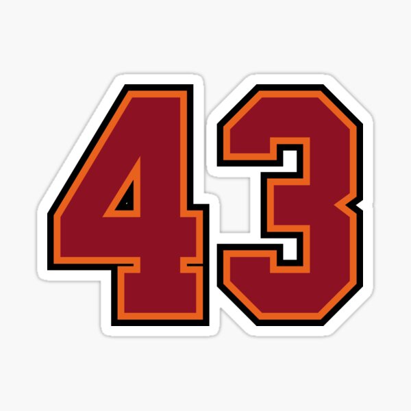 RA Dickey #43 Jersey Number | Sticker