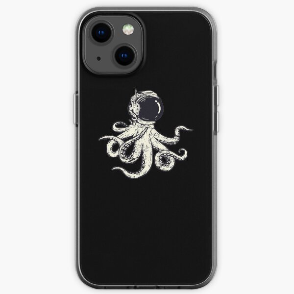 Astronaut octopus iPhone Soft Case