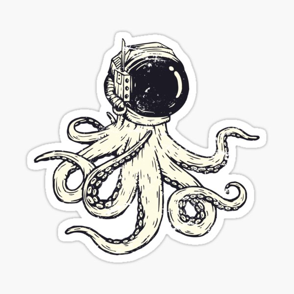 Astronaut octopus Sticker