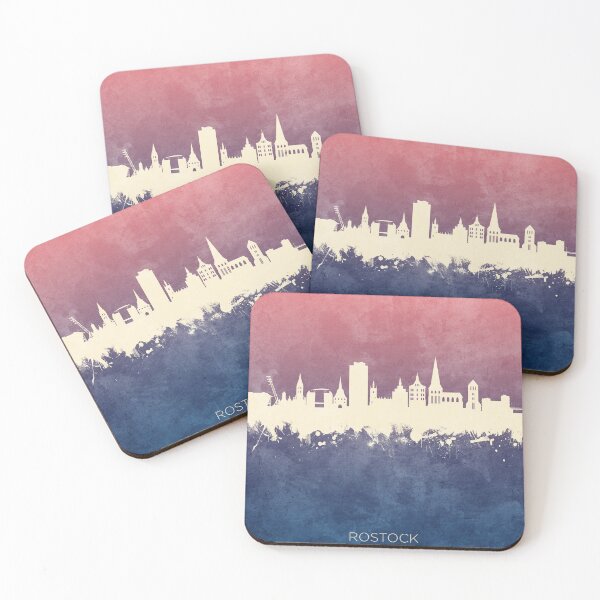 Item preview, Rostock Germany Skyline designed and sold by ArtPrints.