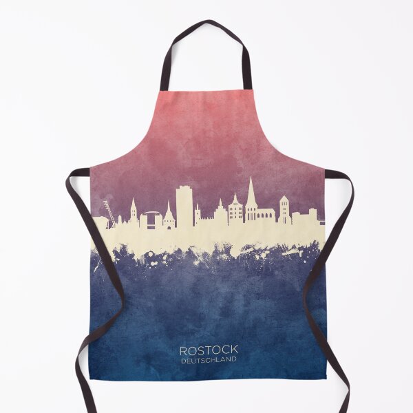 Item preview, Rostock Germany Skyline designed and sold by ArtPrints.