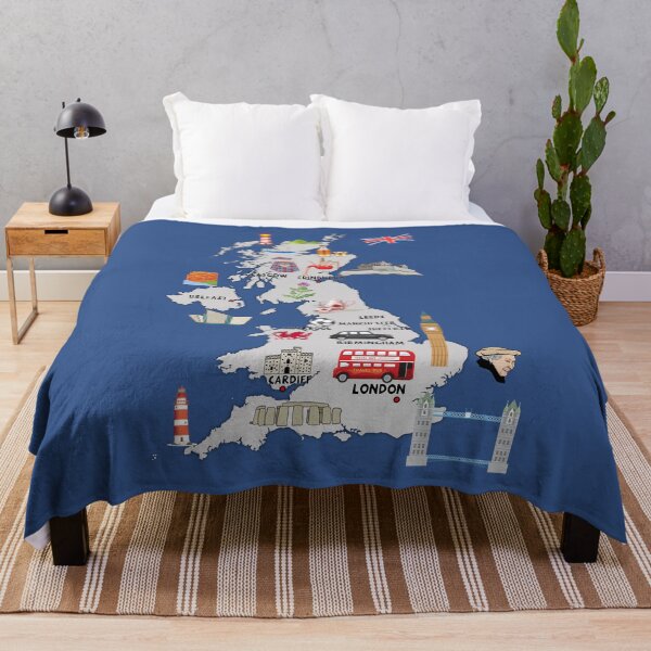 Item preview, UK map illustrated map of United Kingdom showing the top attractions and landmarks  designed and sold by mashmosh.