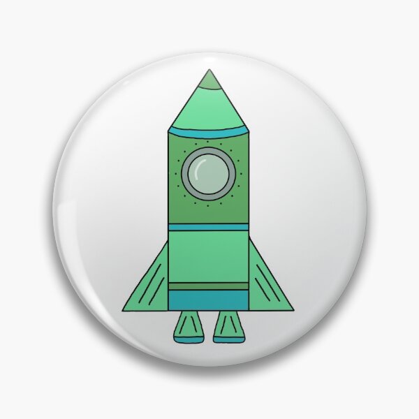 Item preview, Cute Green Rocket Ship Drawing Pattern designed and sold by OneLook.