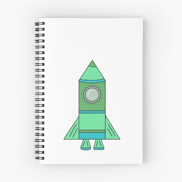 Item preview, Cute Green Rocket Ship Drawing Pattern designed and sold by OneLook.
