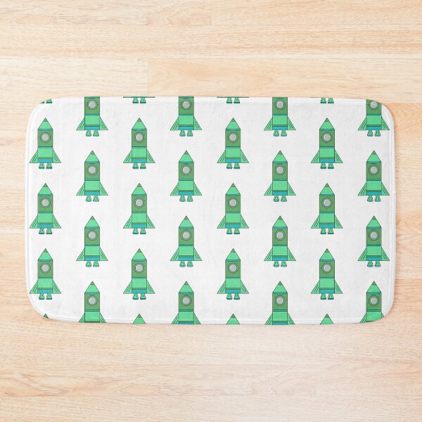 Item preview, Cute Green Rocket Ship Drawing Pattern designed and sold by OneLook.