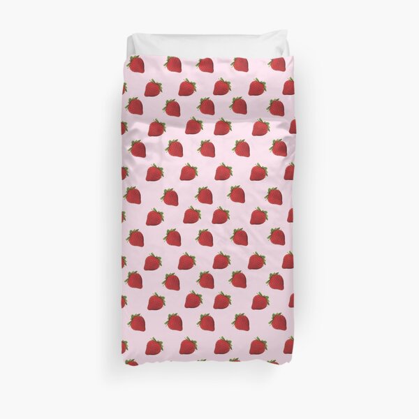 Strawberry Fields pink Duvet Cover
