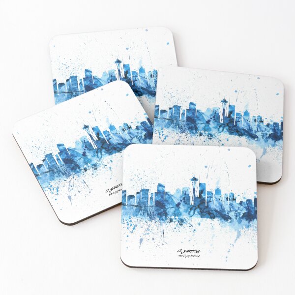 Item preview, Seattle Washington Skyline designed and sold by ArtPrints.
