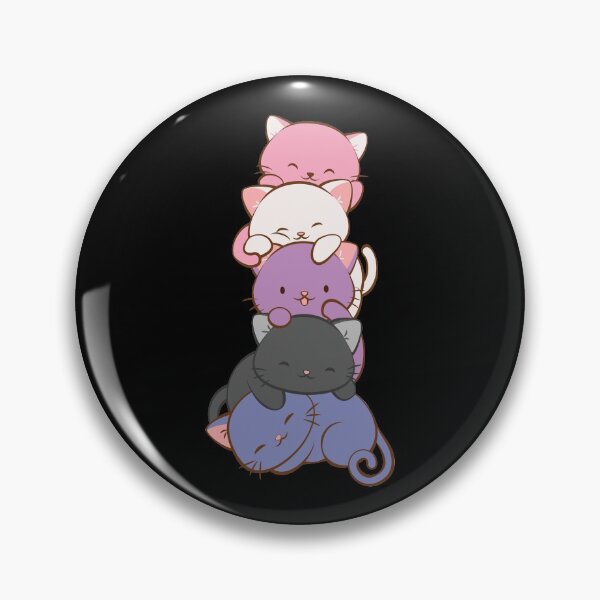 Item preview, Genderfluid Pride Flag Kawaii Cats designed and sold by Irene Koh.