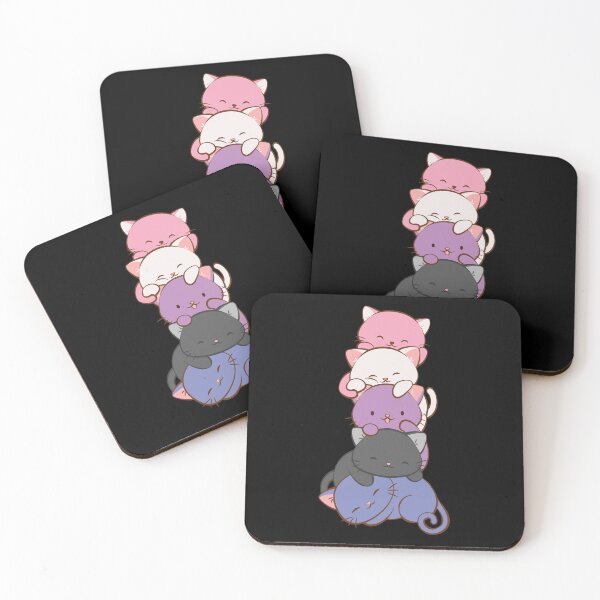 Item preview, Genderfluid Pride Flag Kawaii Cats designed and sold by Irene Koh.