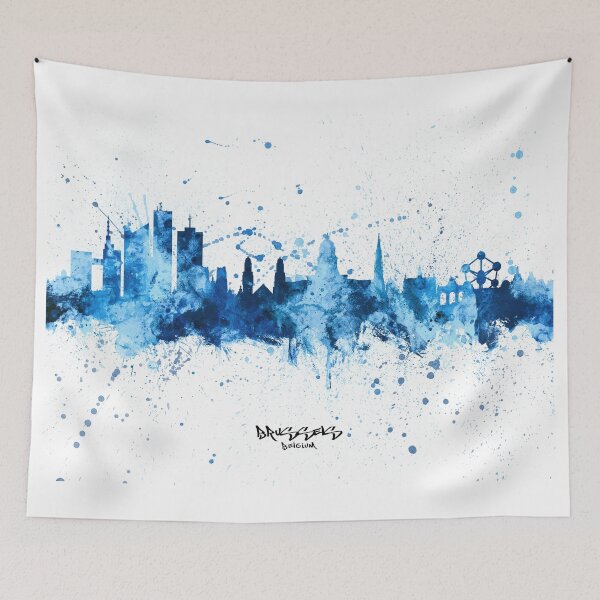 Item preview, Brussels Belgium Skyline designed and sold by ArtPrints.