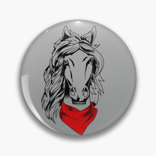 Artikelvorschau, Horse Head Art mit Bandana Horseback Riding Horse Lover Gear entworfen und verkauft von DynamicDesign.