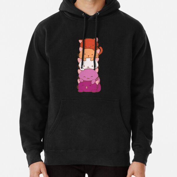 Item preview, New Orange Lesbian Pride Flag Kawaii Cats designed and sold by Irene Koh.