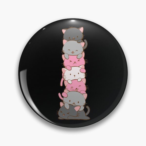 Item preview, Demigirl Pride Flag Kawaii Cats designed and sold by Irene Koh.
