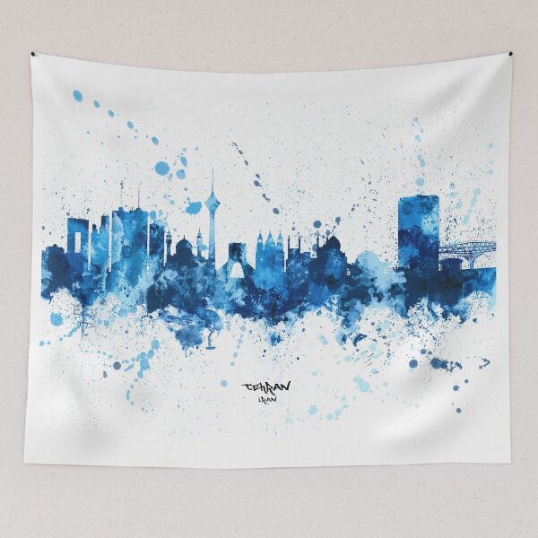 Item preview, Tehran Iran Skyline designed and sold by ArtPrints.