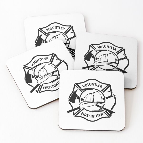 Item preview, Volunteer Firefighter Fireman Maltese Cross and Fire Helmet designed and sold by cartattz.