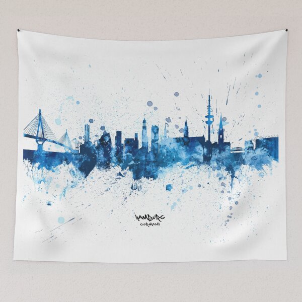 Item preview, Hamburg Germany Skyline designed and sold by ArtPrints.