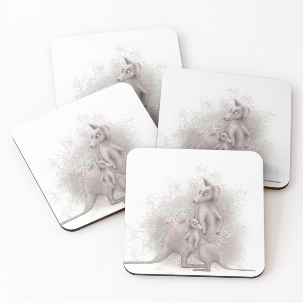 Item preview, Kangaroo mum and baby designed and sold by ArtBySatuM.