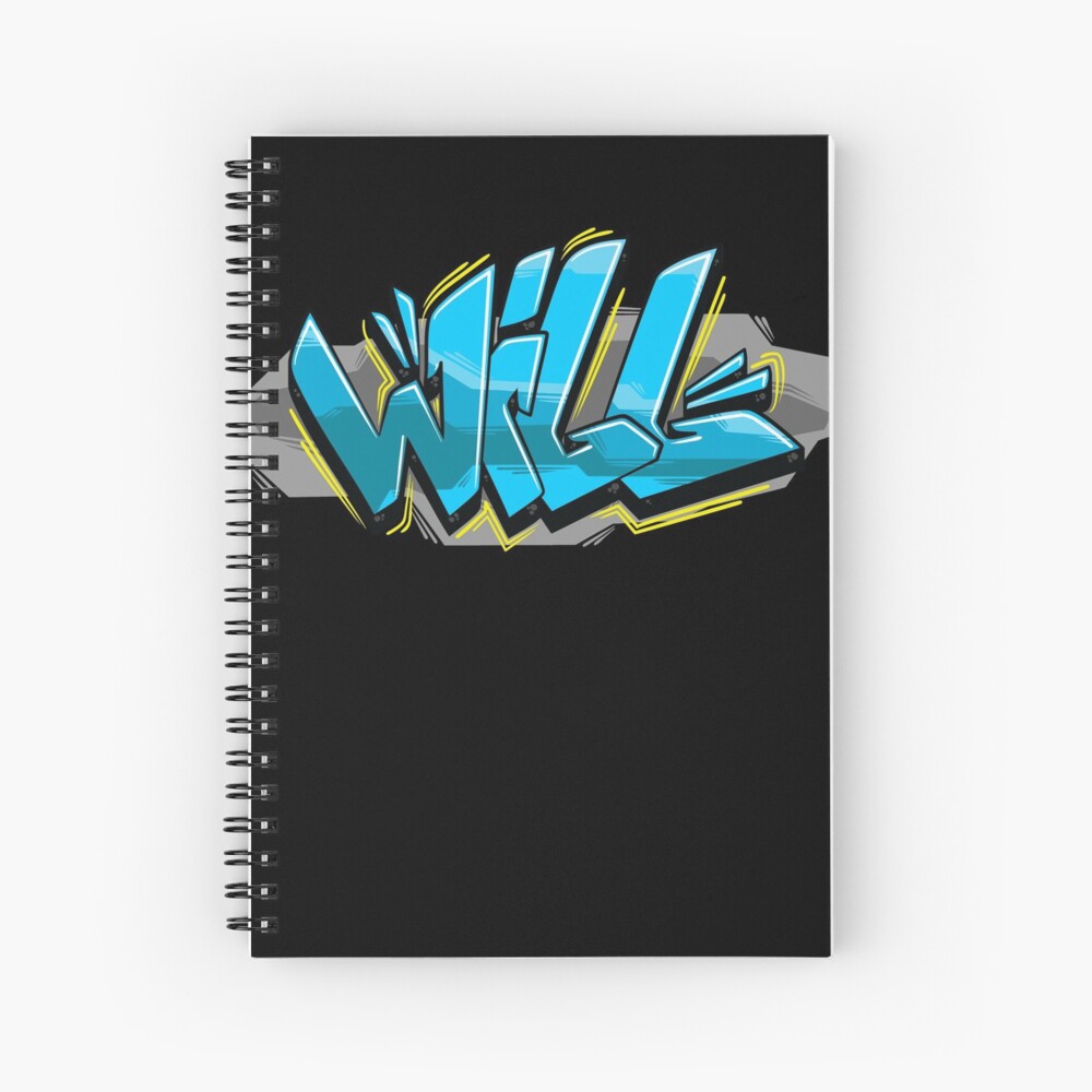 Graffiti Is The Art Of Writing Your Name Dark Print Spiral Notebook by  Noirty Designs - Pixels