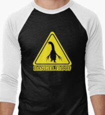 Camiseta ¾ bicolor para hombre Therizinosaurus "Danger Floof"
