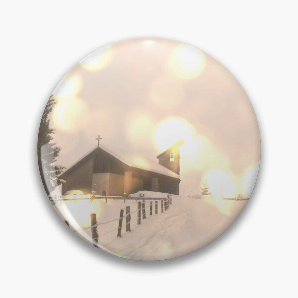 Item preview, Snow covered church in the mountains Switzerland designed and sold by krisgreenwood.