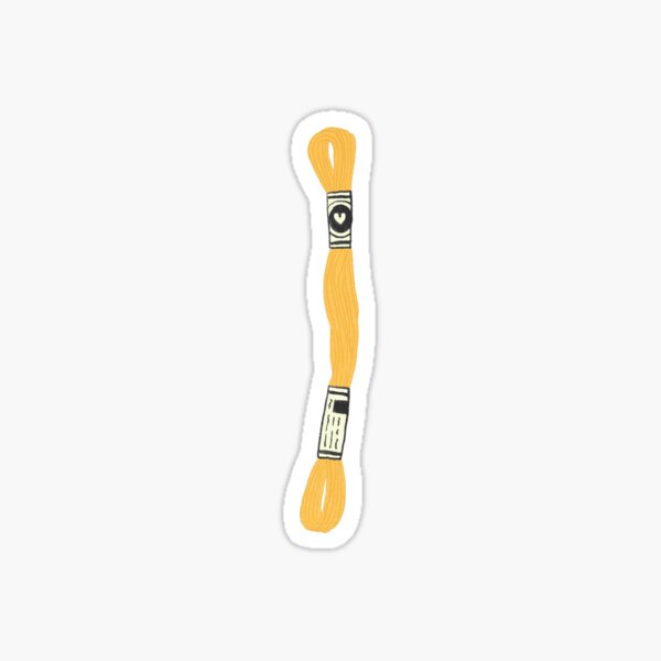 Yellow embroidery skein Sticker