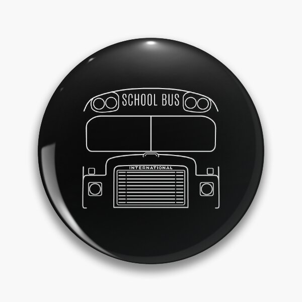 Item preview, International Harvester Loadstar 1700 classic school bus white outline graphic designed and sold by soitwouldseem.