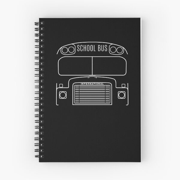 Item preview, International Harvester Loadstar 1700 classic school bus white outline graphic designed and sold by soitwouldseem.